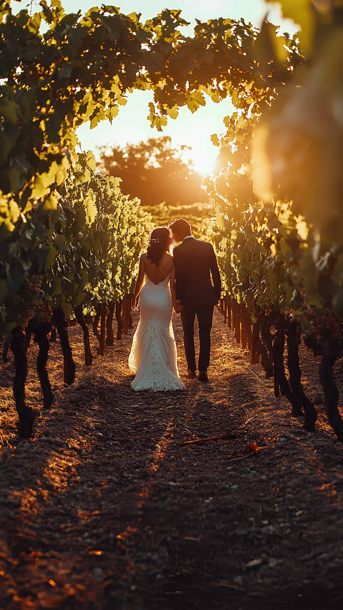 Sunset in a Vineyard