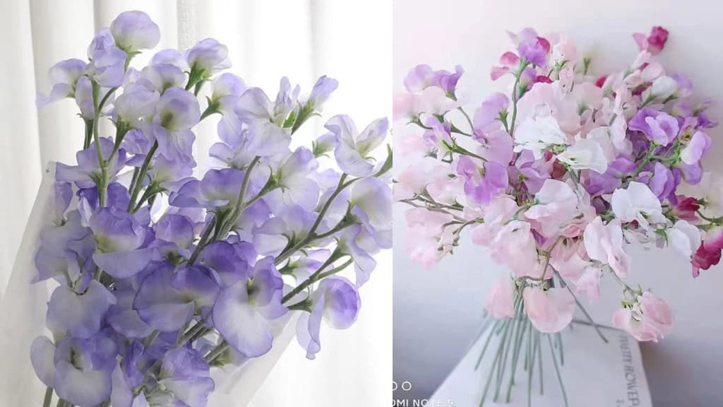 Sweet Pea Blossom Faux Flower - 24.8 Inch