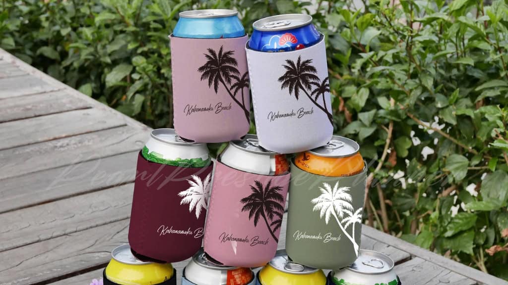 Tropical Palm Beach Wedding Drink Coolers