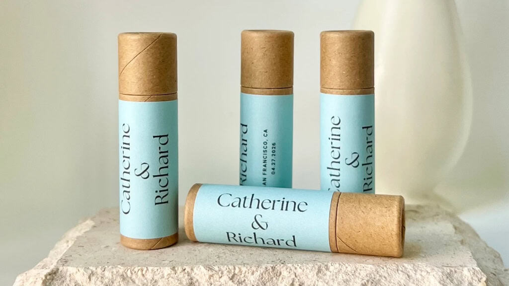 Vegan Wedding Lip Balm Favors