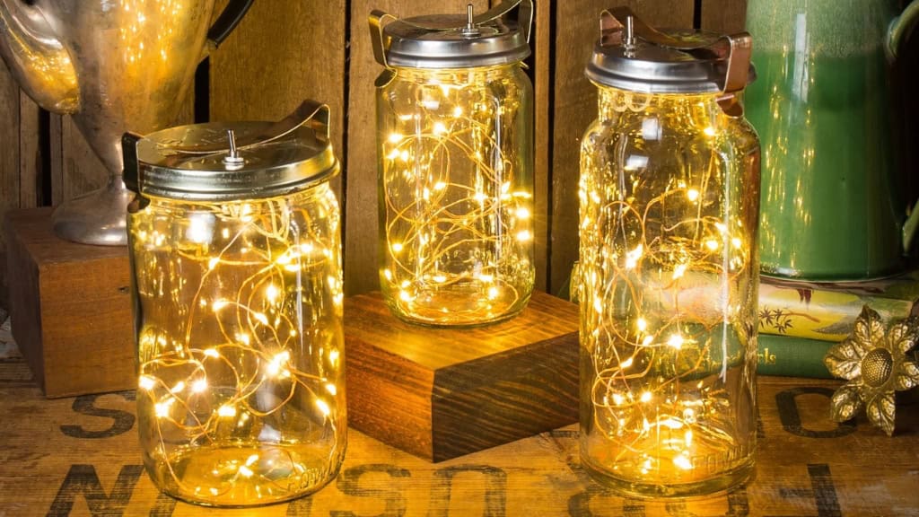 Vintage Mason Jar LED Fairy Lights