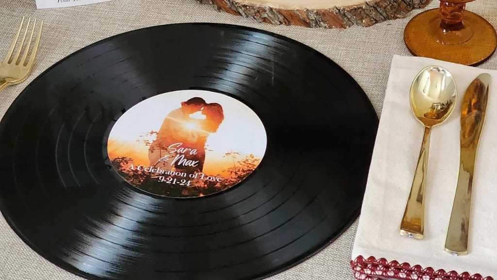 Authentic Vinyl Record Plate Chargers
