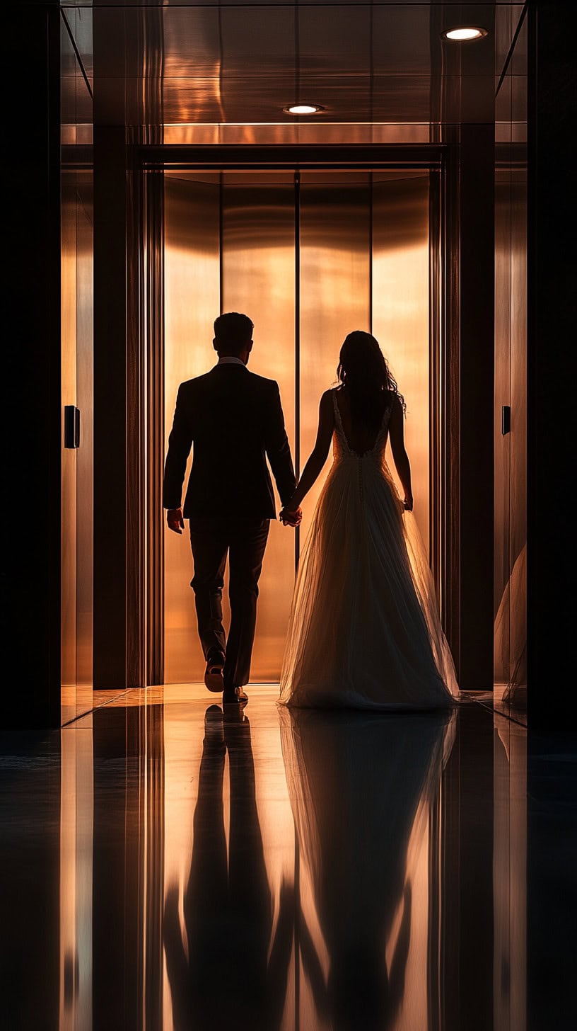 Walking into the Elevator