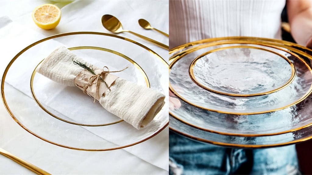 Wedding Glass Dinner Plate