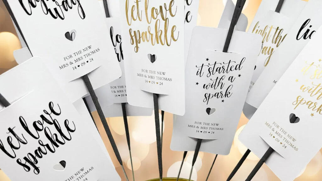Personalised Wedding Sparkler Tags