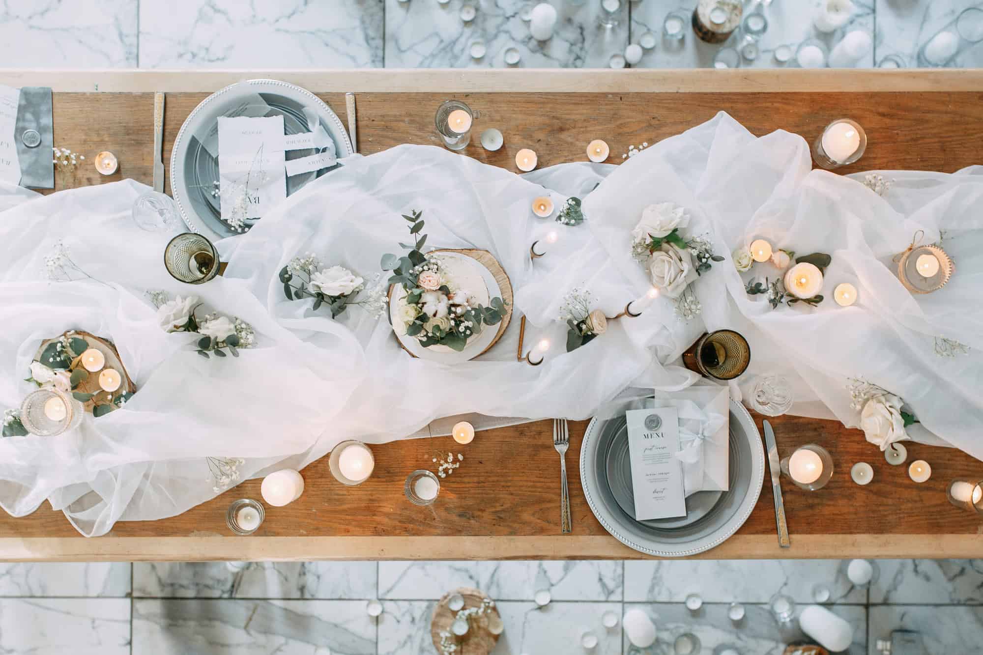 Wedding Table Decorations White
