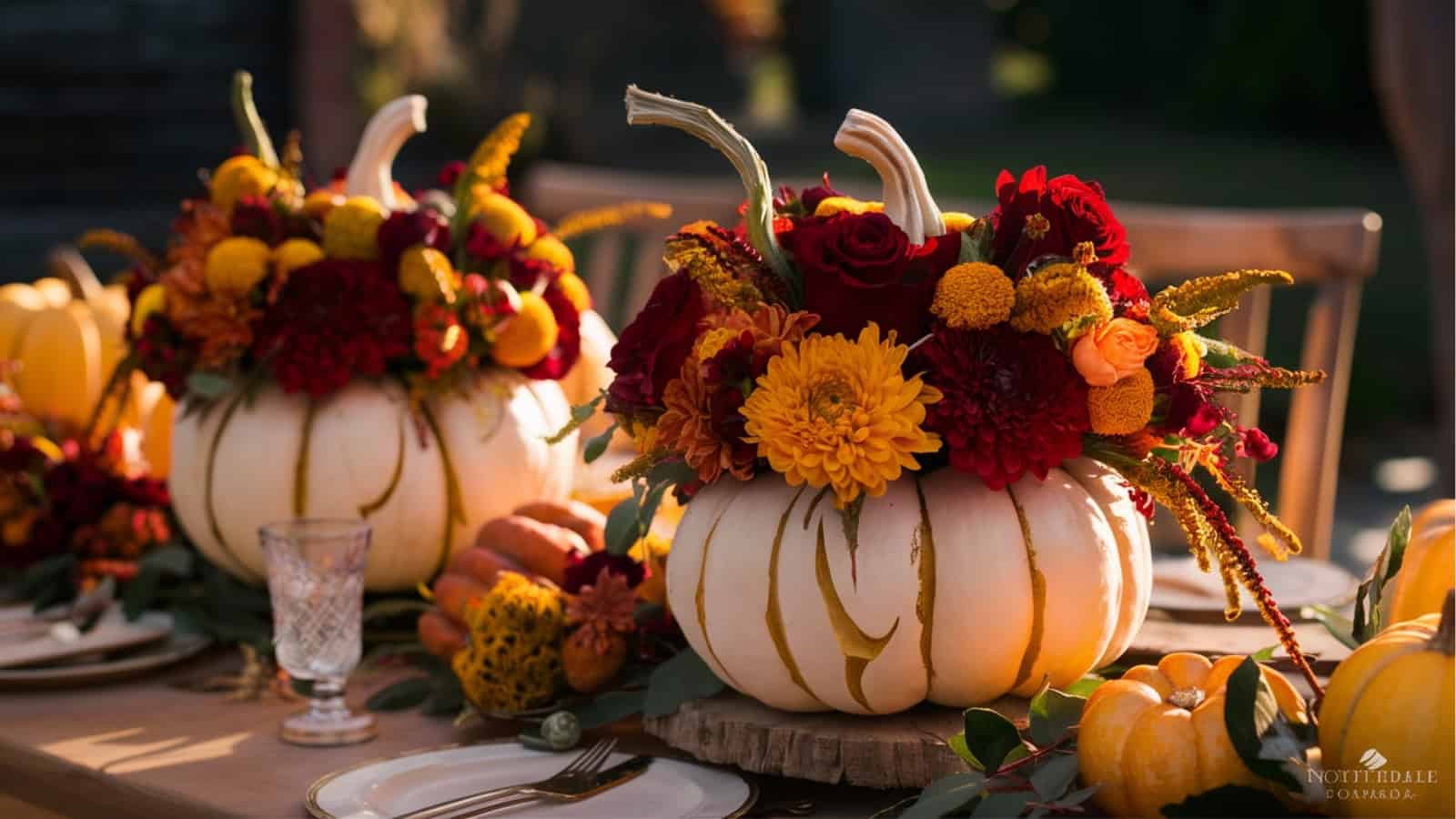 Wedding table decorations autumn