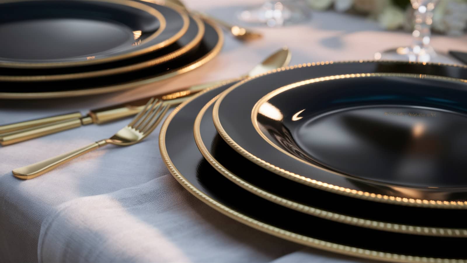 Wedding table decorations black