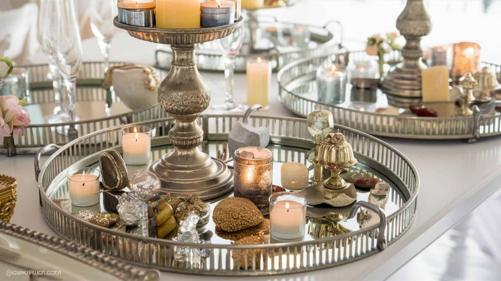 Wedding table decorations no flowers