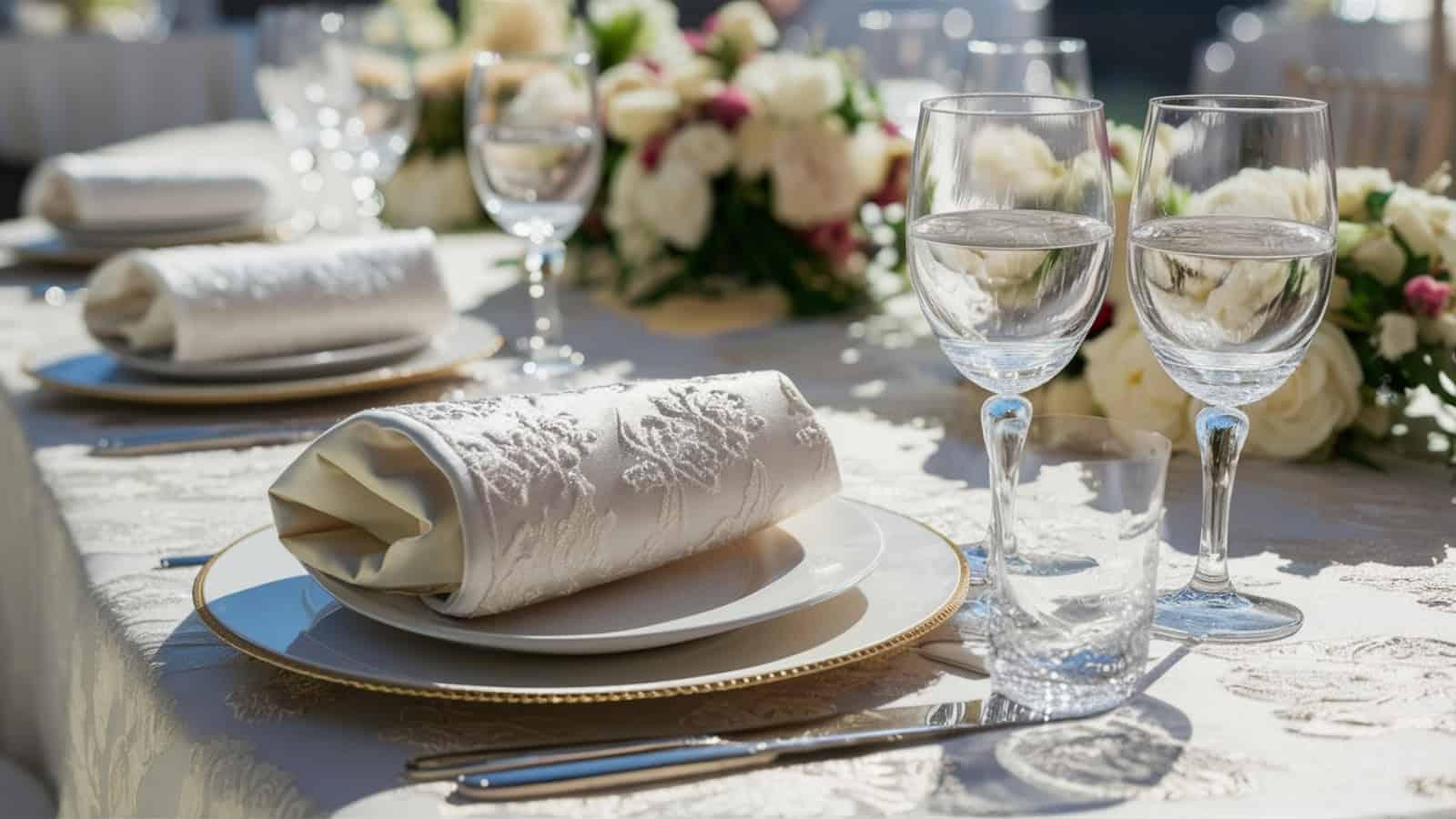 Wedding table decorations vintage