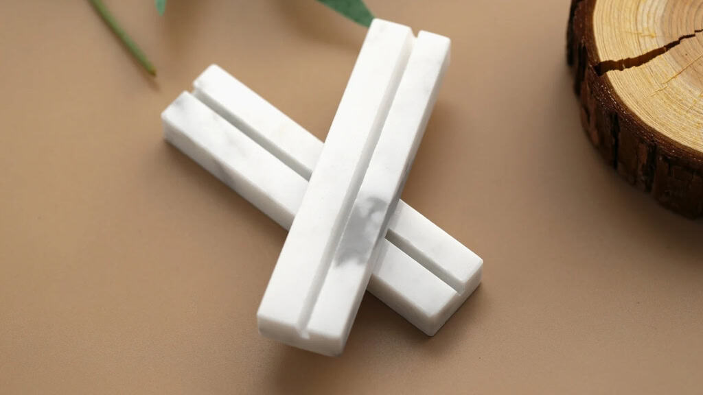 White Carrara Marble Card Holder