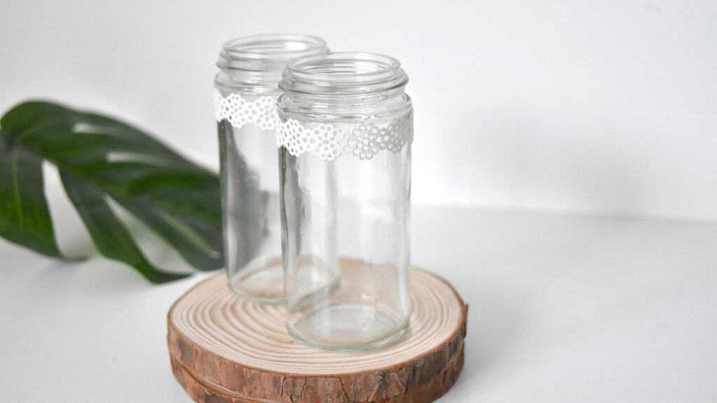 White Lace Ribbon for Glass Jar Decor