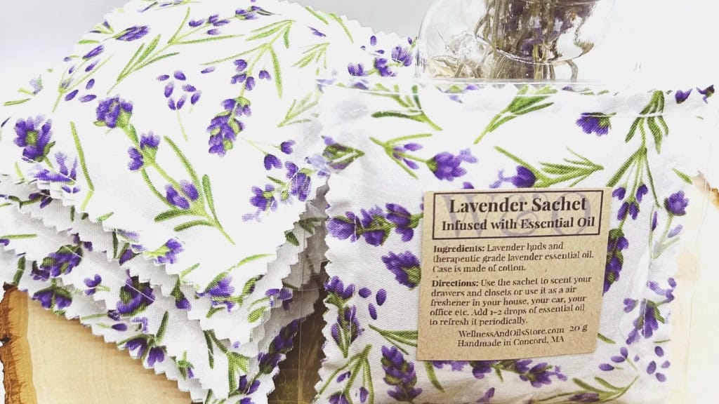White Lavender Essential Oil Sachet