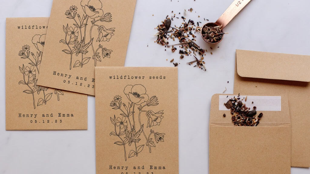 Wildflower Seed Envelopes Wedding Favors