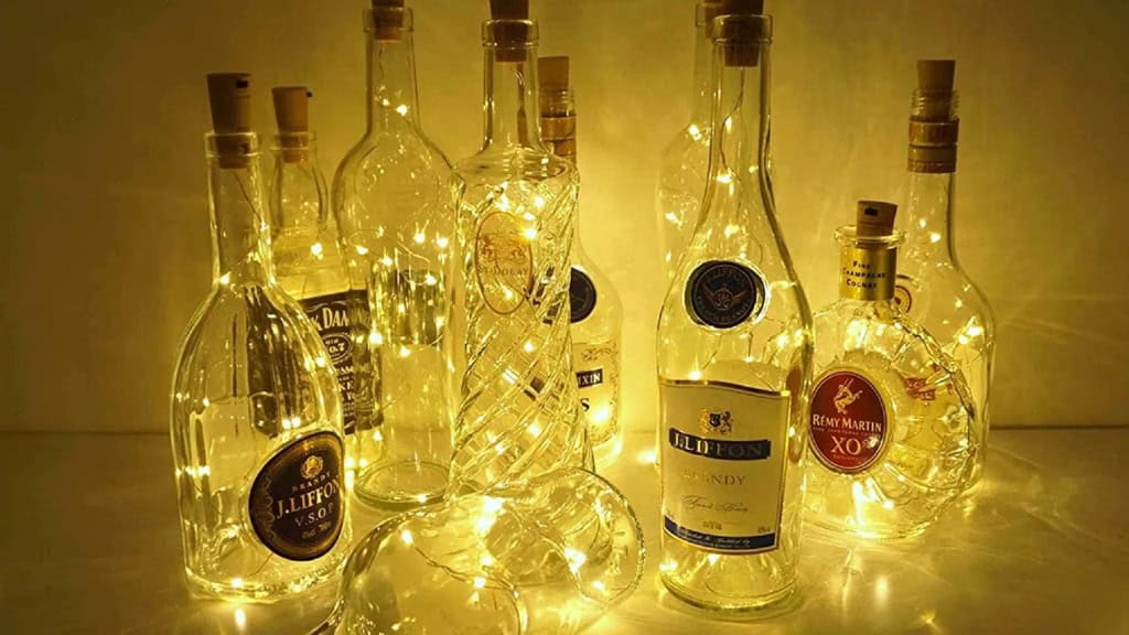 Wine Bottle Fairy Lights with Cork, Battery Operated