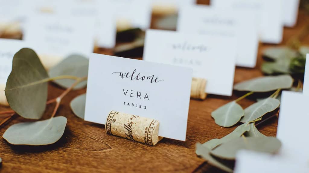Winery Logo Cork Place Card Holders