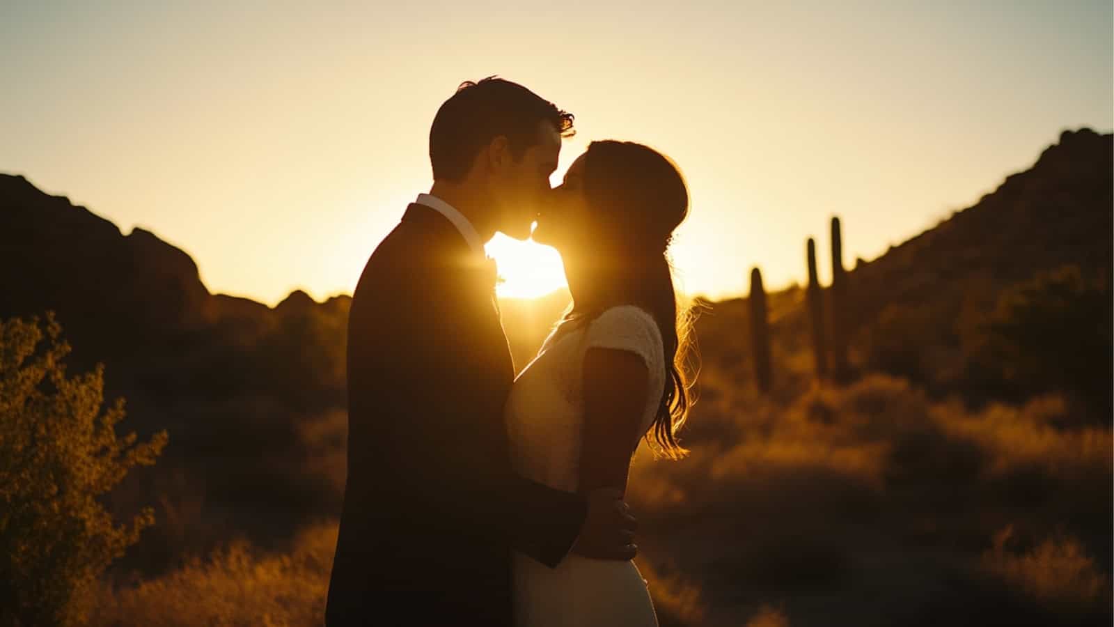 bride and groom pictures desert