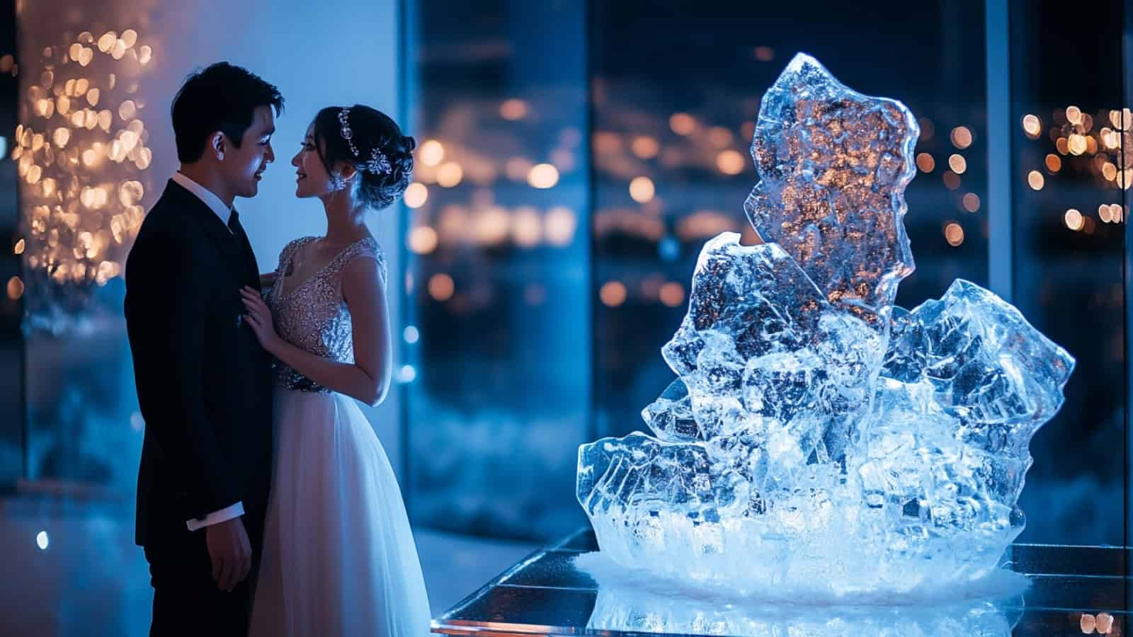 bride and groom pictures winter