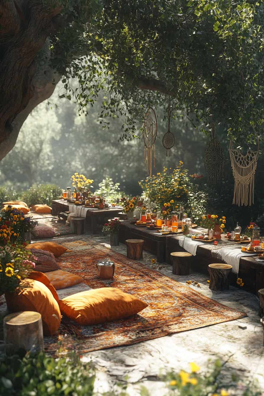 jakecain7 A photorealistic image of a Bohemian chic wedding s f2fff2cc 08d8 4390 825c 7c0685d6bc3f 1