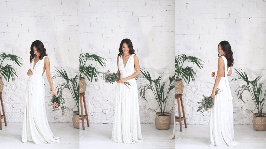 Boho Ivory Convertible Bridal Dress