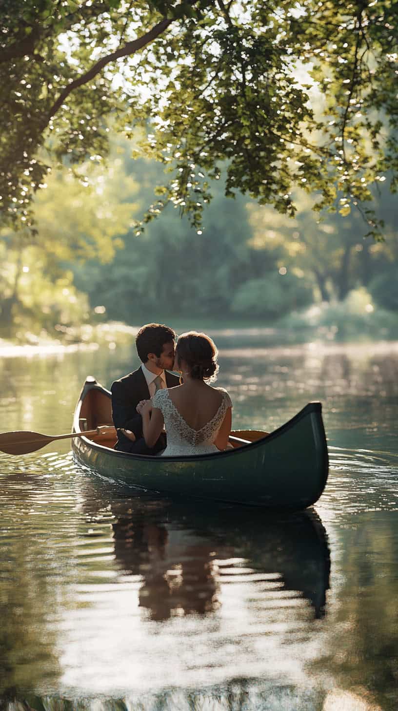 Canoe Paddle Kiss