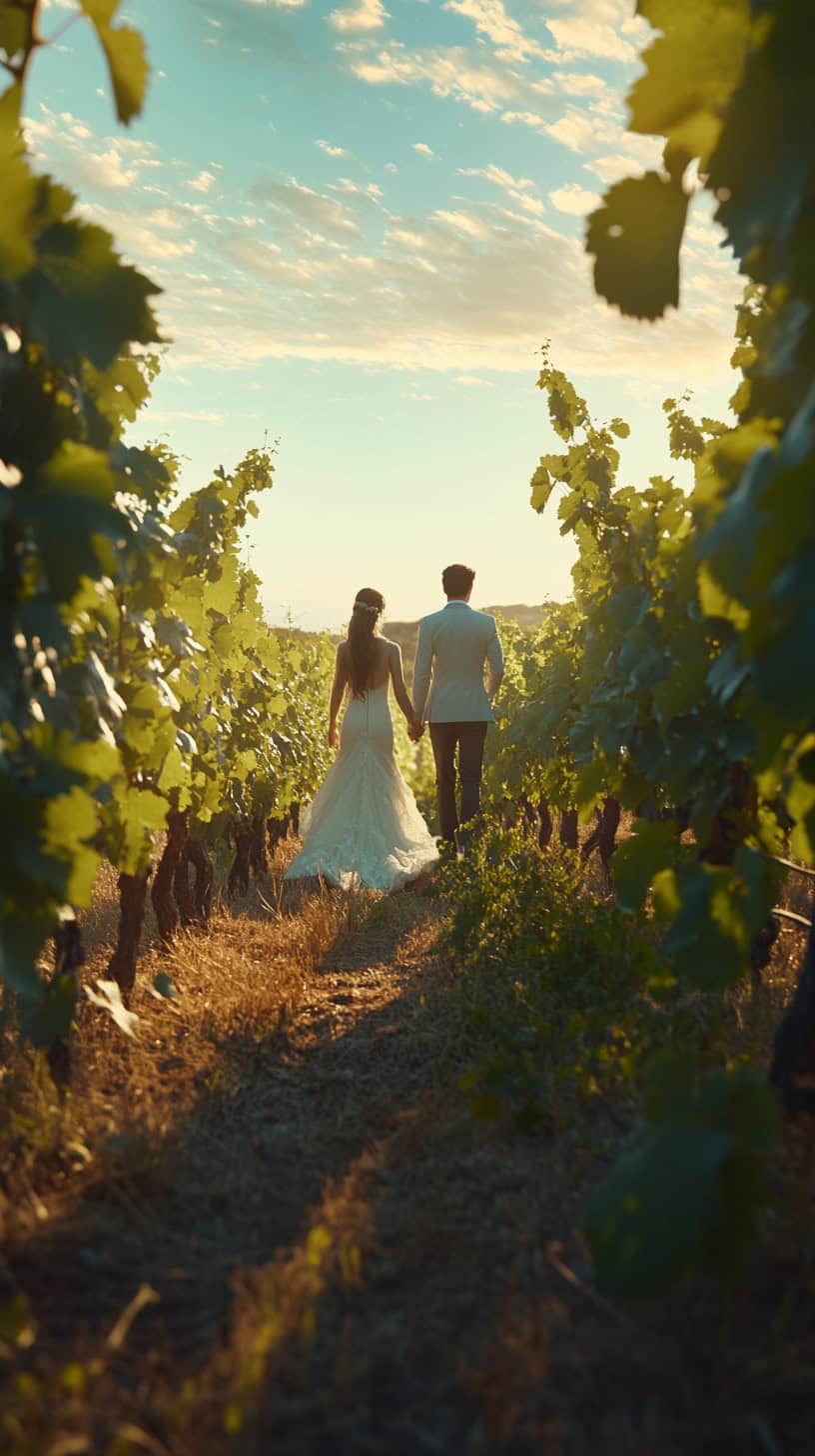 Capture a Romantic Stroll Through the Vines