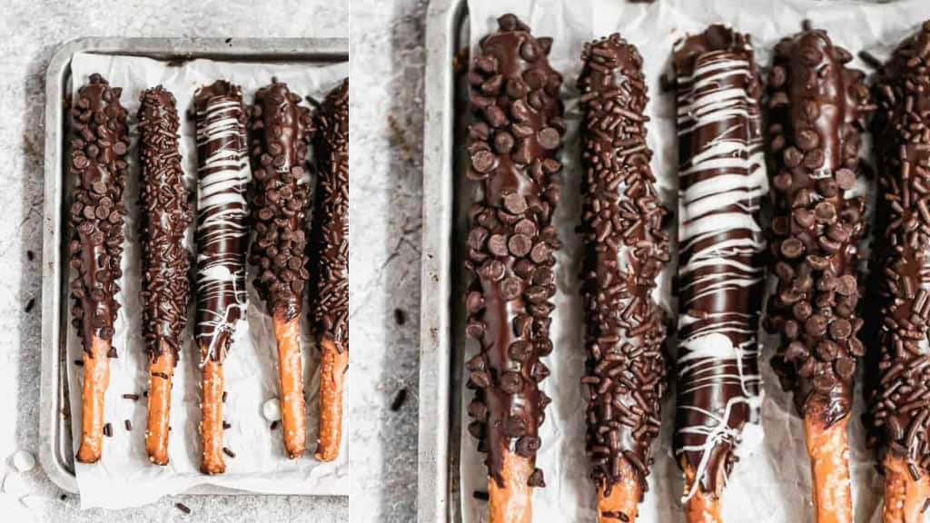 Chocolate-Covered Pretzel Rods - Dozen