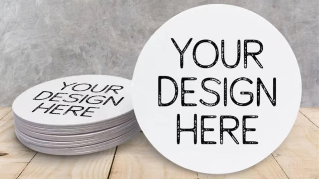 Custom Ceramic Coaster Set