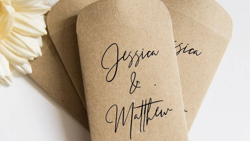 Custom Kraft Seed Packet Wedding Favors