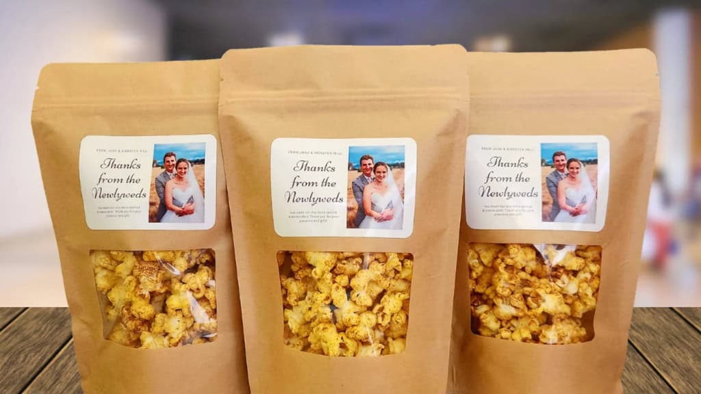 Custom Wedding Popcorn Favors