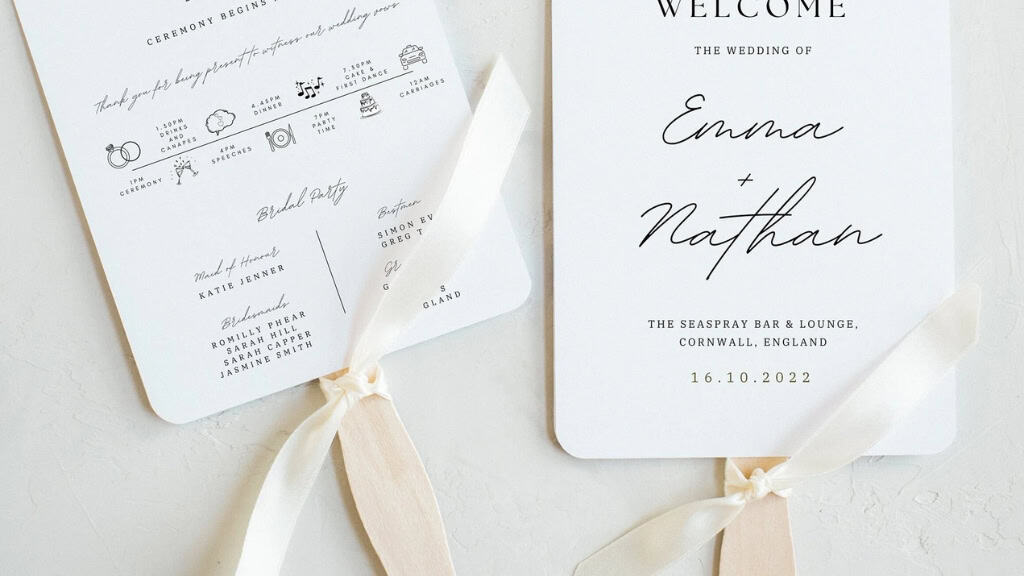 DIY Wedding Program Fans