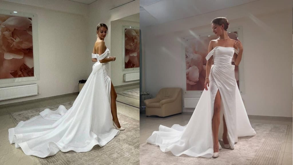 Detachable Organza Bridal Overskirt