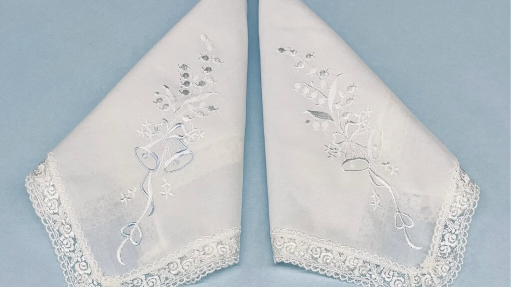Embroidered Lace Bridal Handkerchief