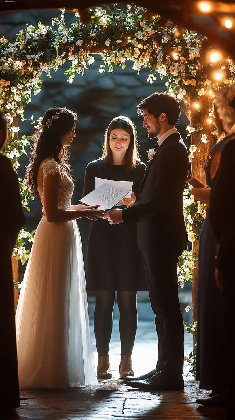 Friends Officiating the Ceremony