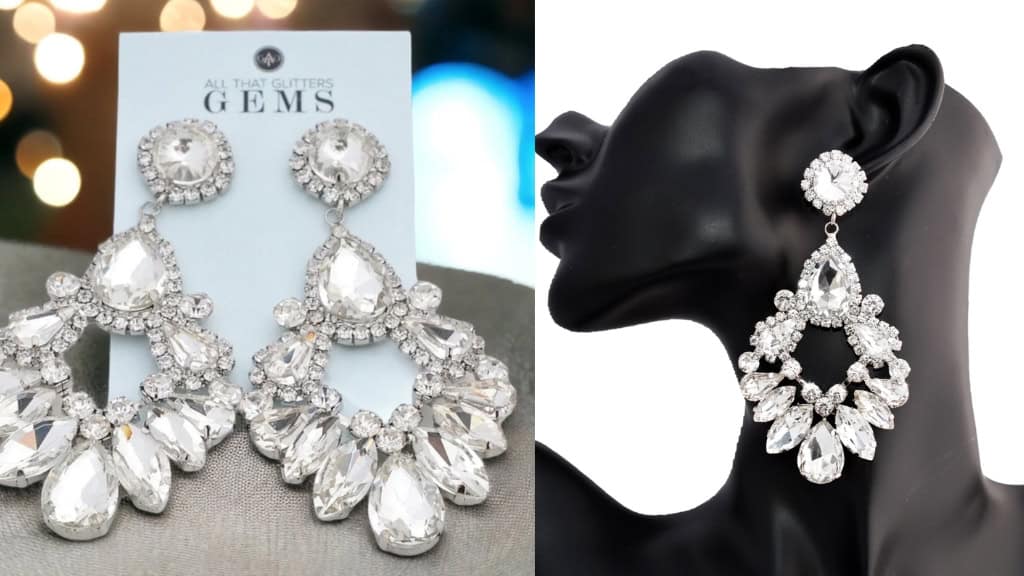 Glam Rhinestone Statement Earrings