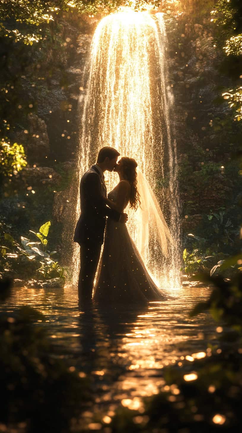 Glistening Waterfall Kiss
