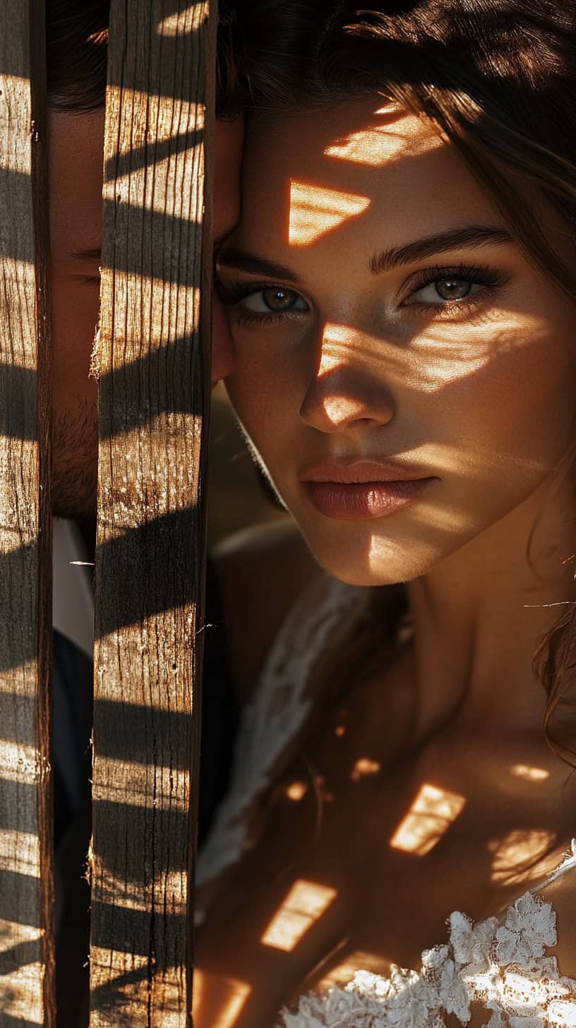 Peeking Through the Barn Slats Together
