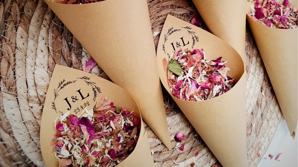 Personalized Biodegradable Dried Flower Confetti
