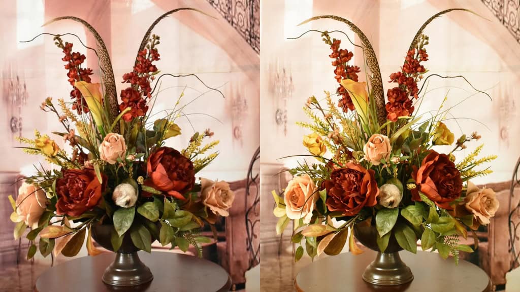 Rose & Feather Elegance Silk Centerpiece