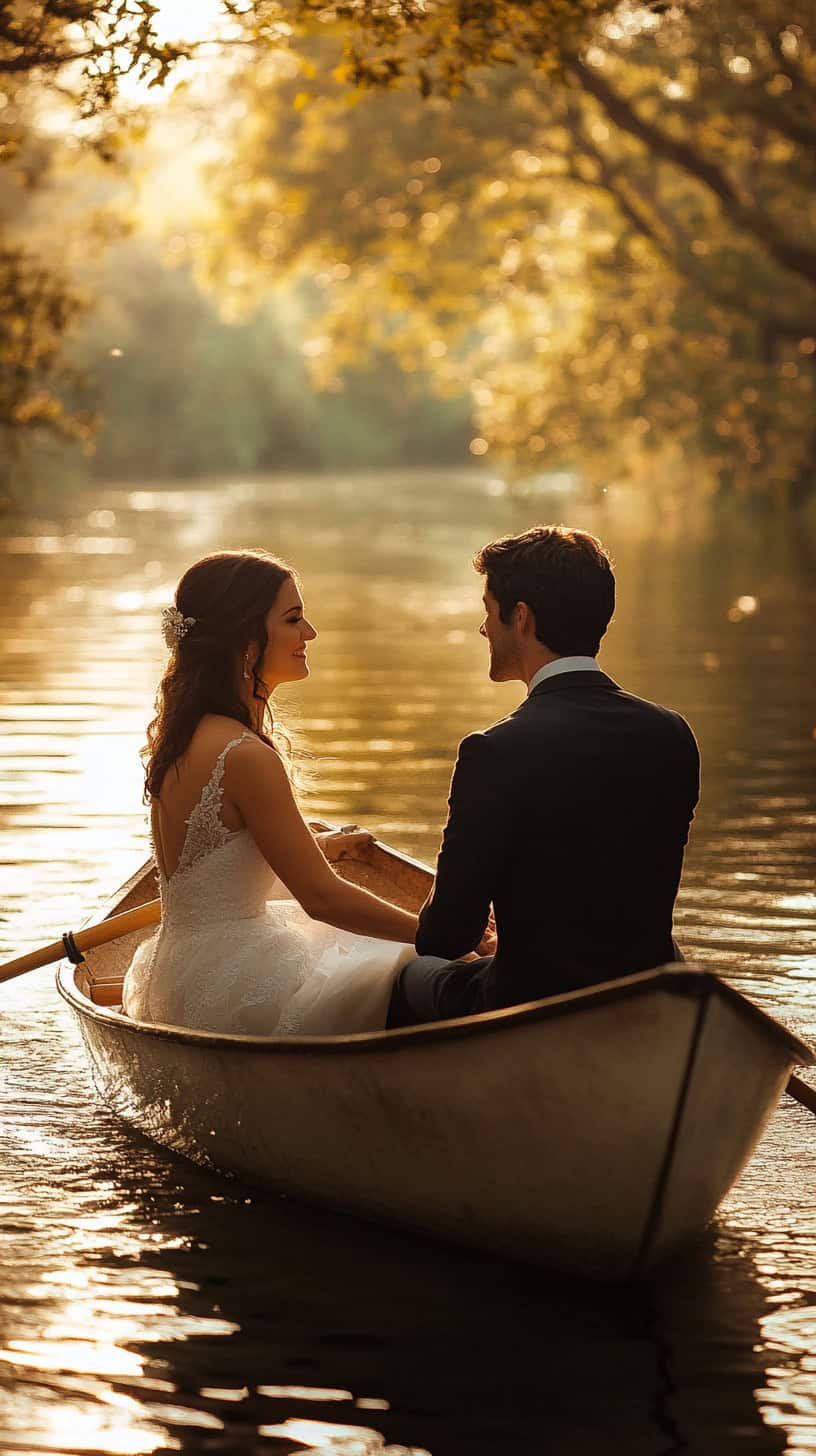 Rowboat on a Lake
