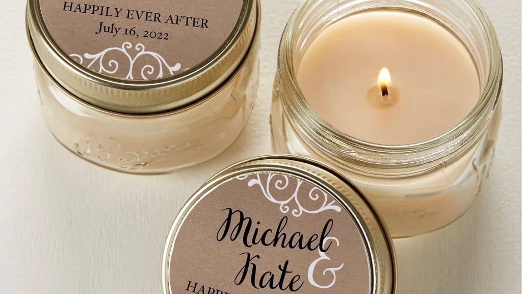 Rustic Bridal Shower Mason Jar Candles