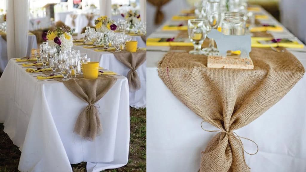 Rustic Chic Burlap Table Runner
