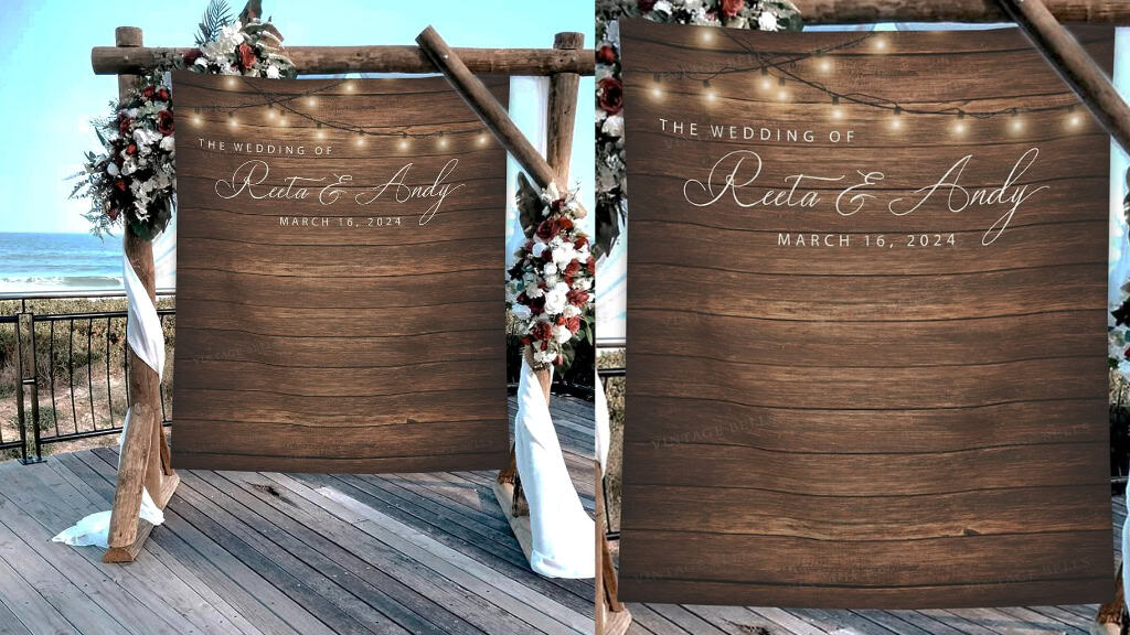 Rustic Woodland Wedding Backdrop