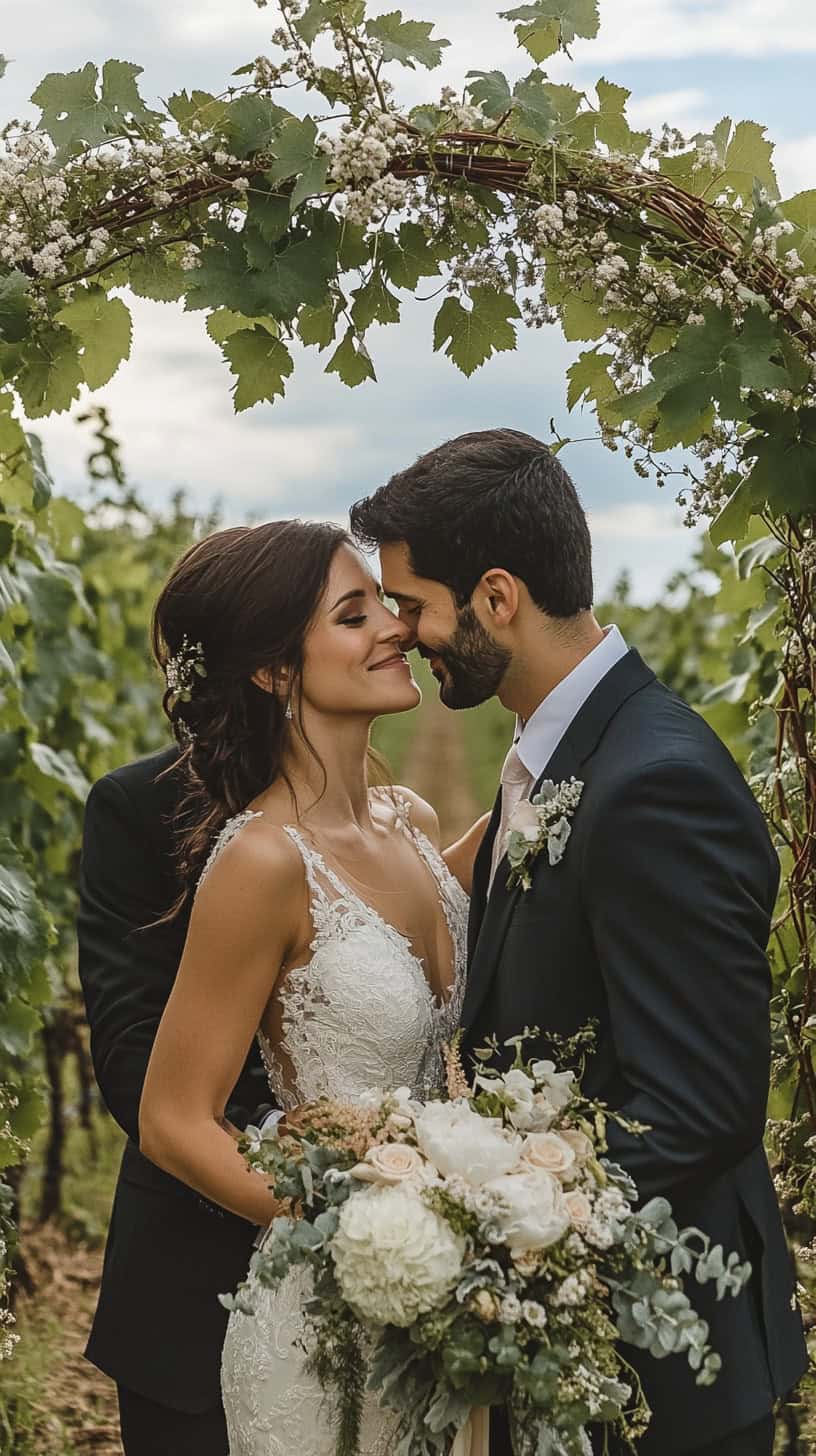 Sculptural Vineyard Archway Portrait