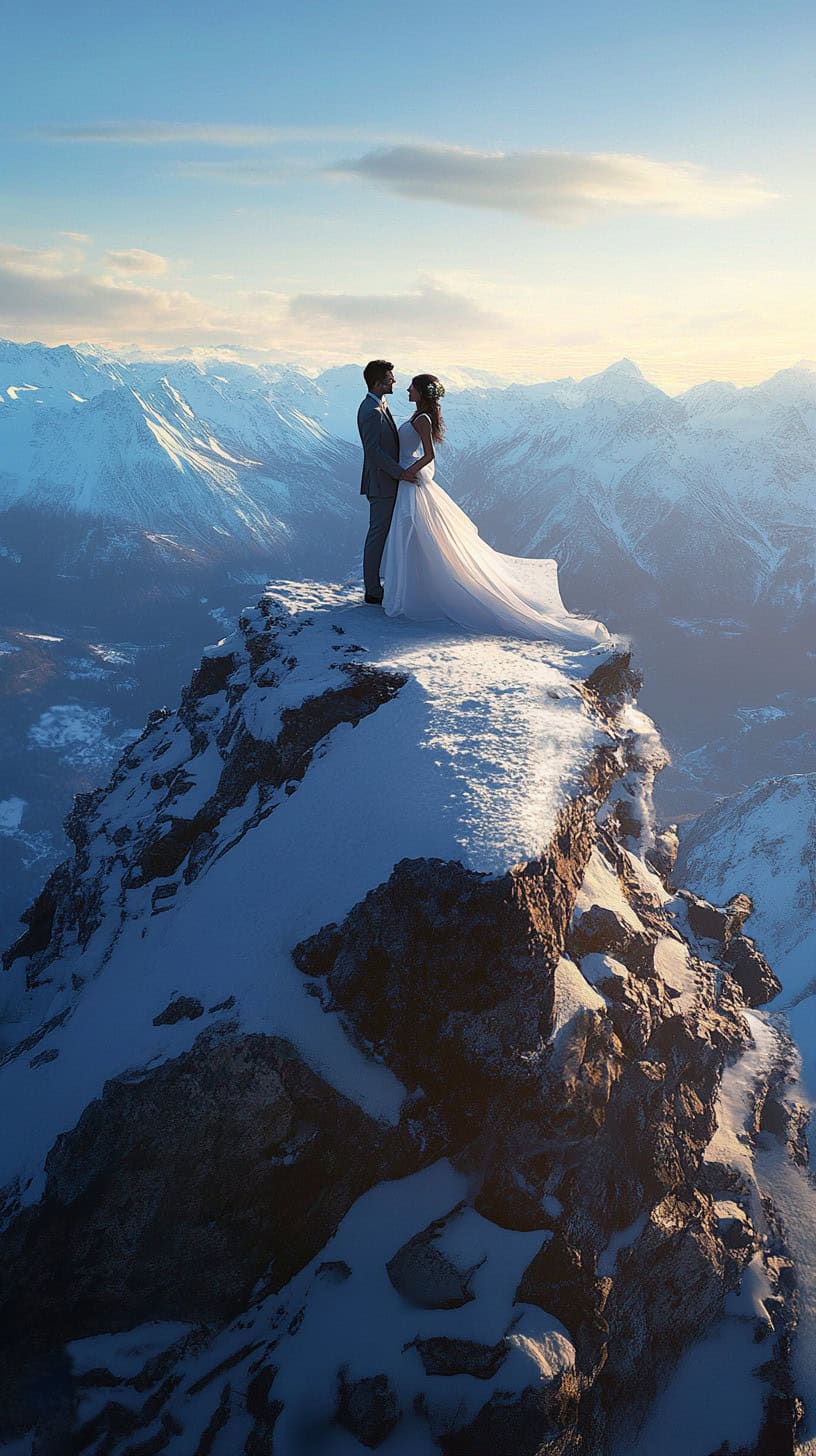 Snowy Mountain Top