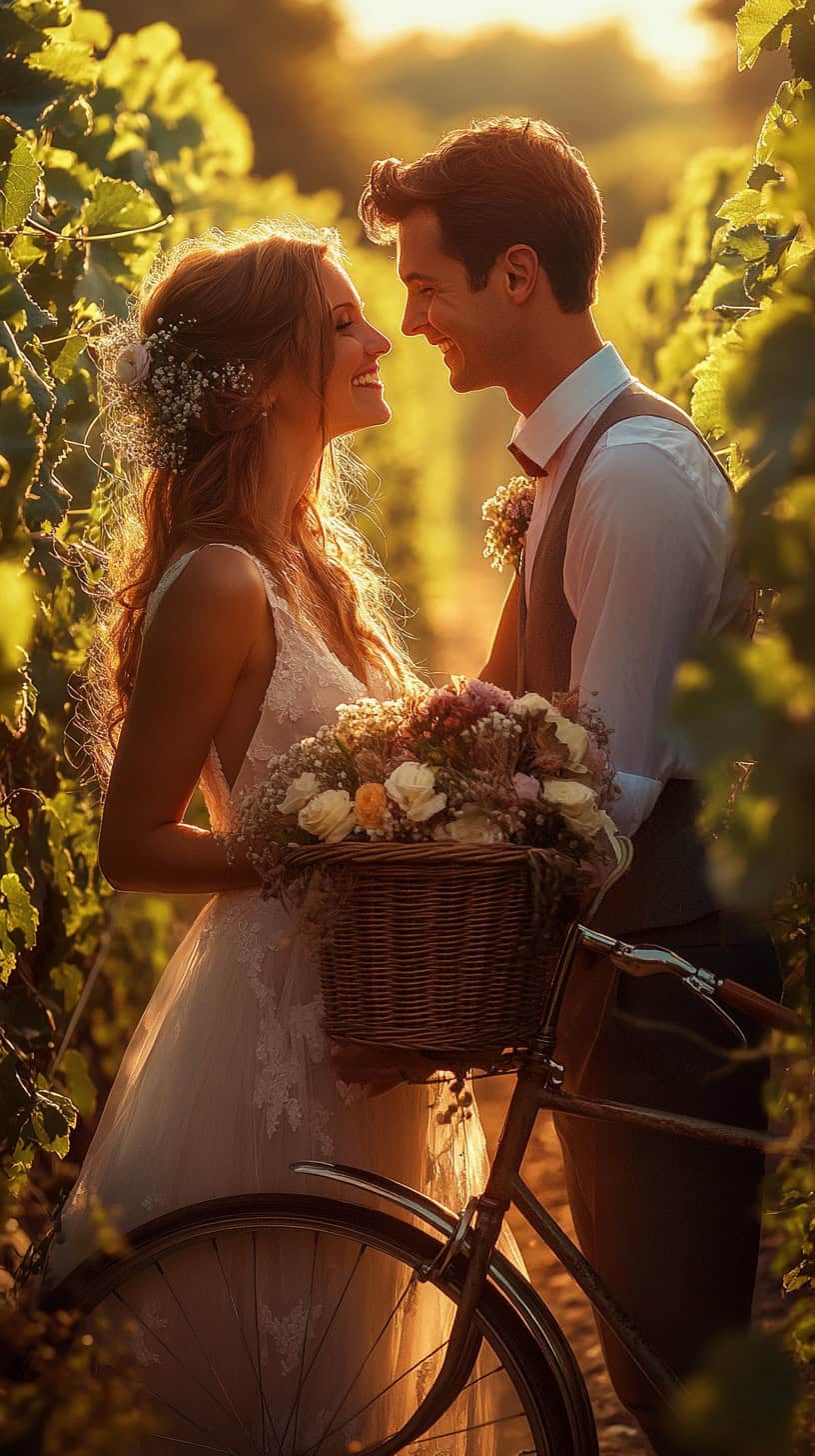 Vintage Bicycle Ride Amongst the Grapes