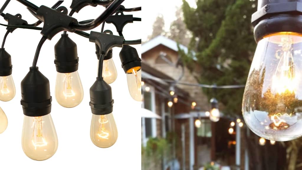 Vintage Edison Outdoor Patio String Lights