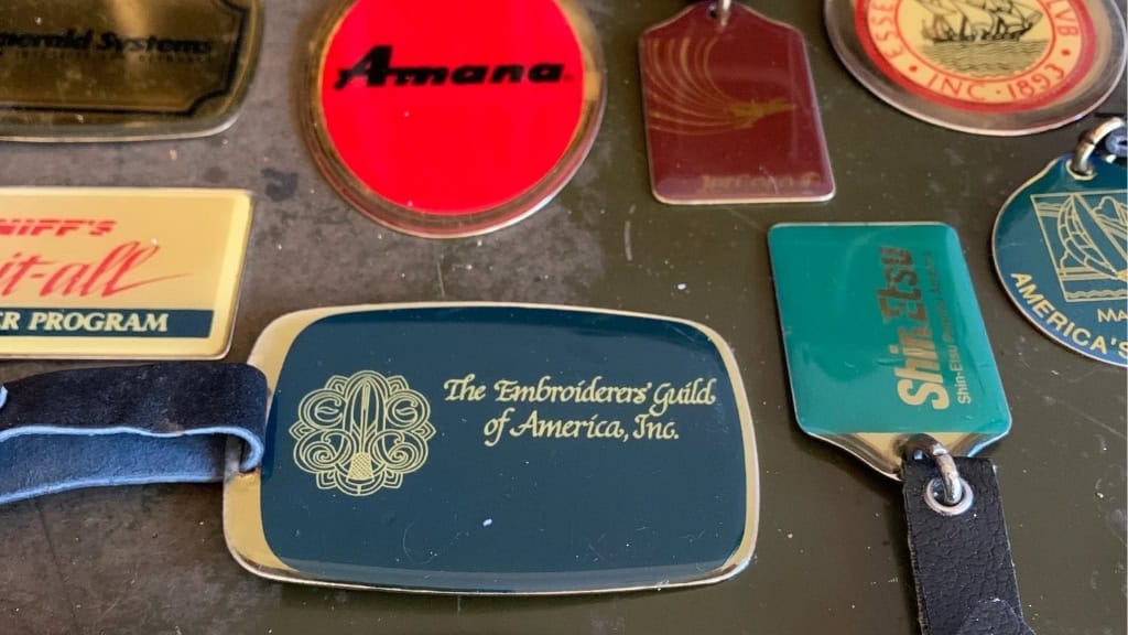 Vintage Brass Luggage Tags with Leather Straps