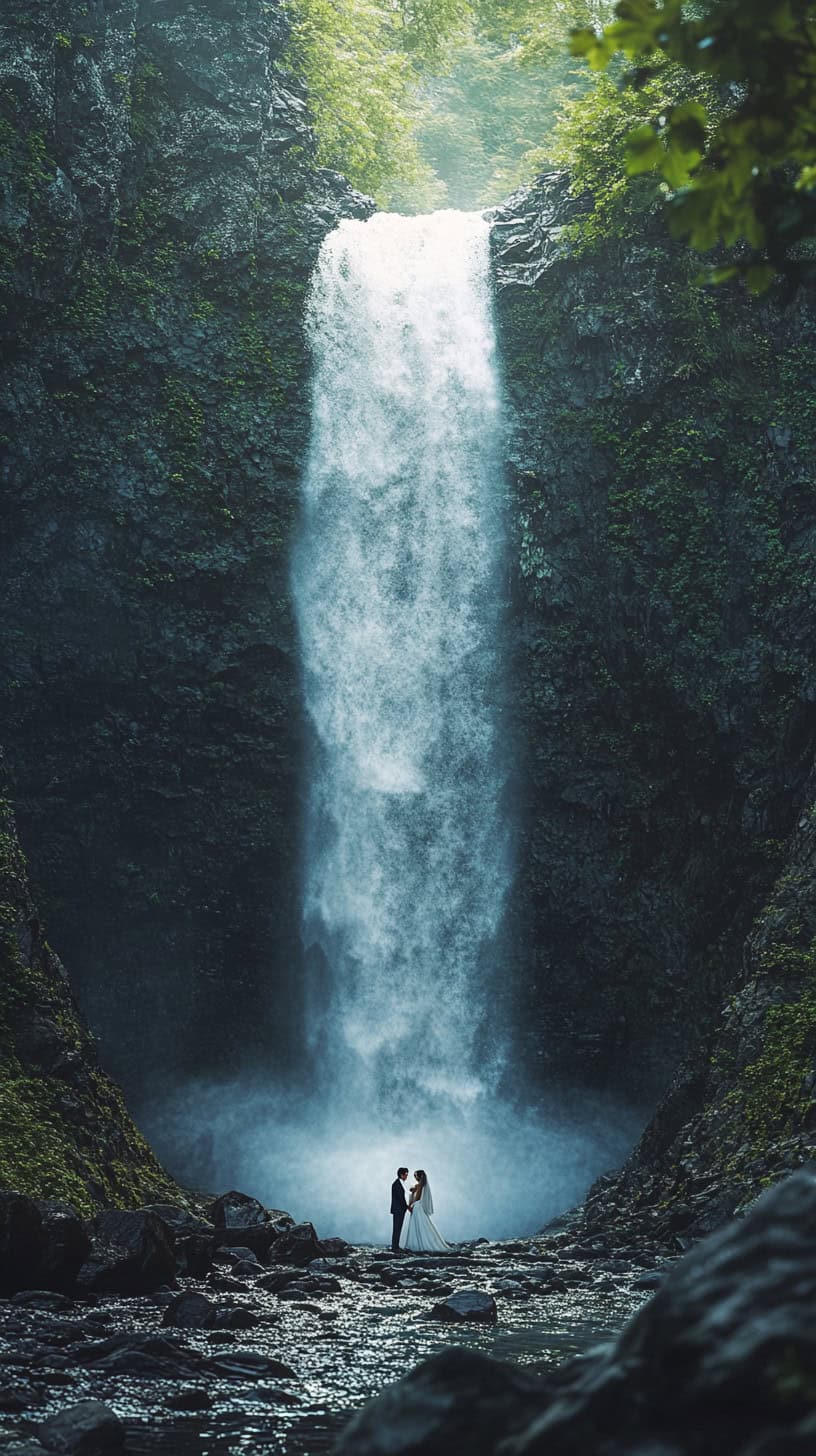 Waterfall Background Bliss