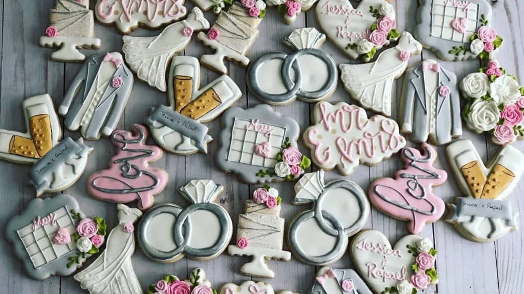Wedding Bliss Themed Cookies